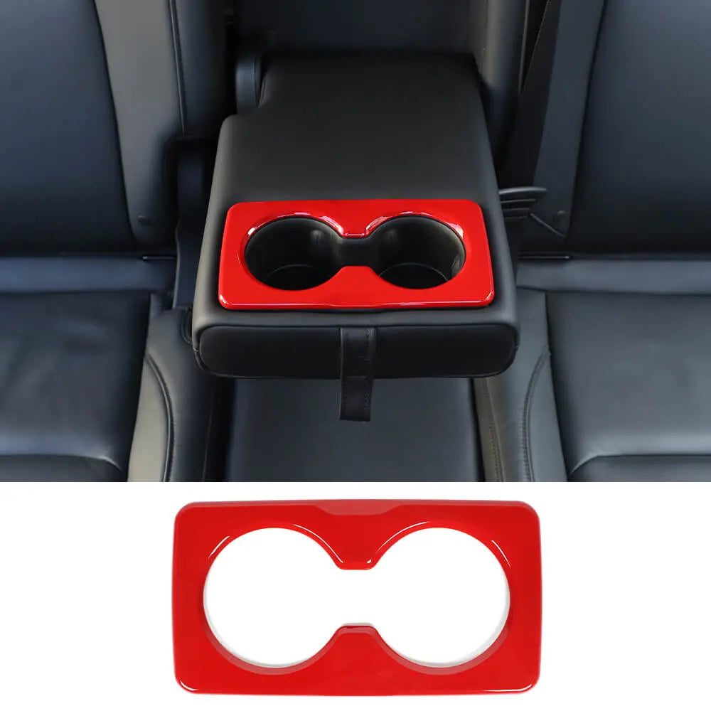 For 2014+ Jeep Cherokee Rear Armrest Cup Holder Panel Trim Cover