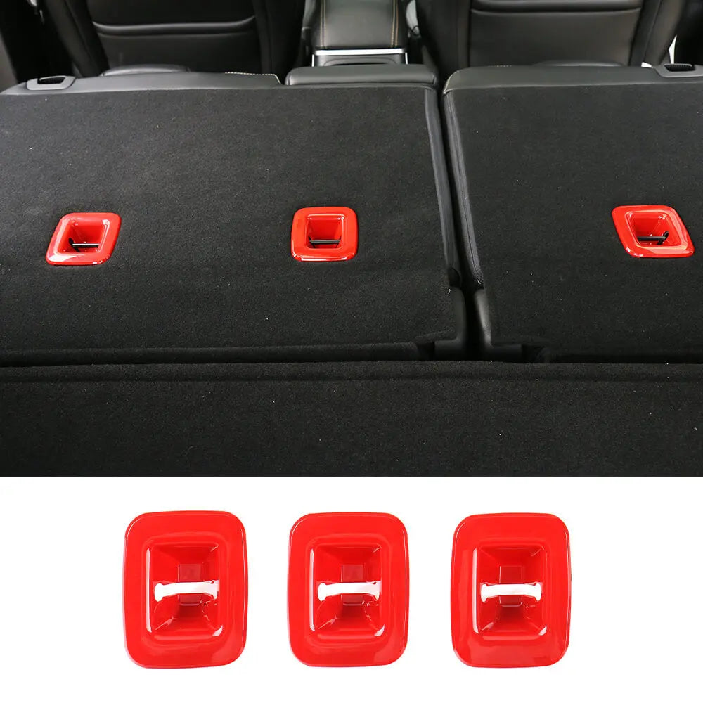 For 2014+ Jeep Cherokee Rear Seat Back backrest Cover Molding Trim 3PC