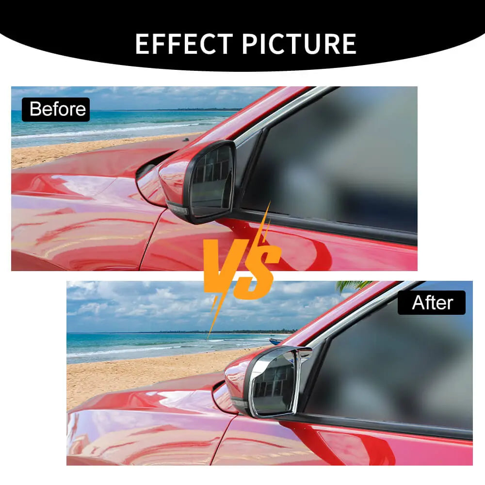 For 2014+ Jeep Cherokee Rear View Mirror Rain Eyebrow Trim