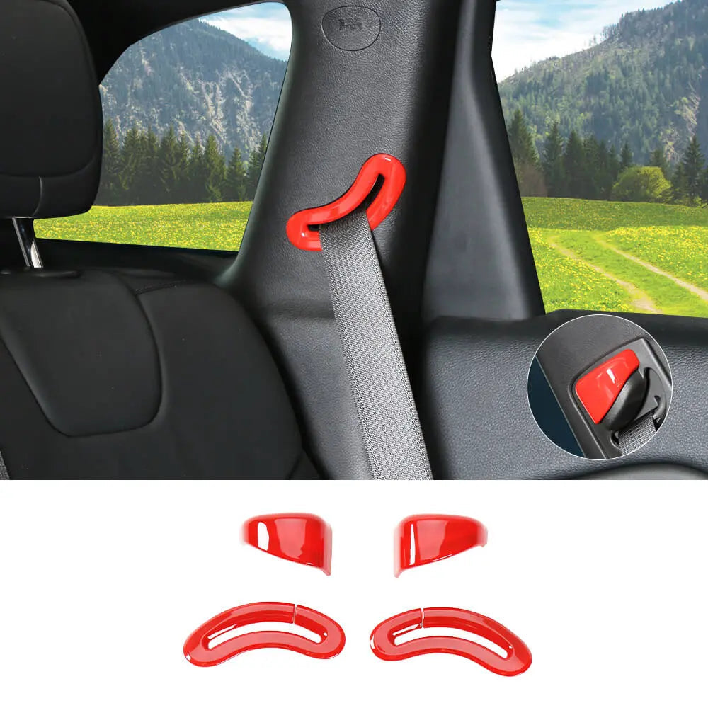 For 2014+ Jeep Cherokee Seat Belt Buckle Adjust Cover Trim ABS
