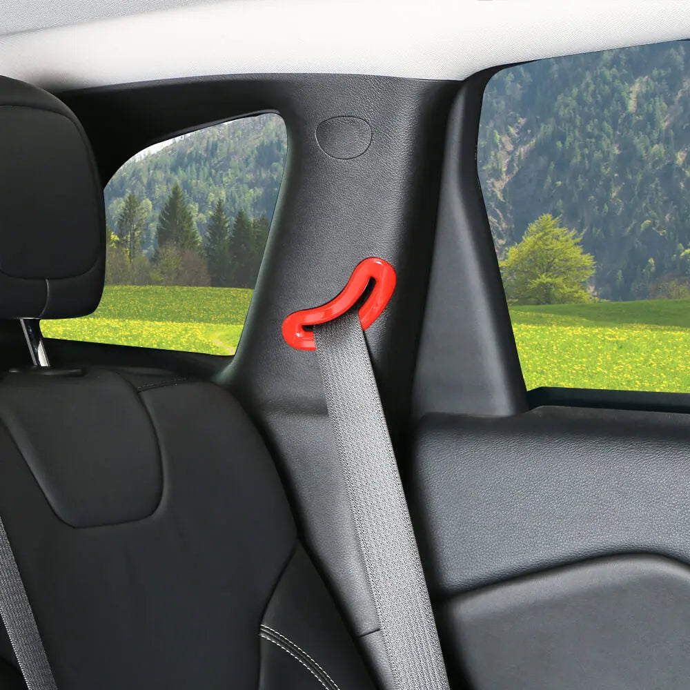 For 2014+ Jeep Cherokee Seat Belt Buckle Adjust Cover Trim ABS