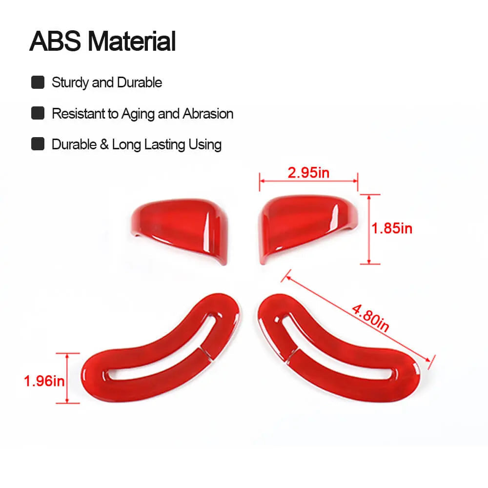For 2014+ Jeep Cherokee Seat Belt Buckle Adjust Cover Trim ABS