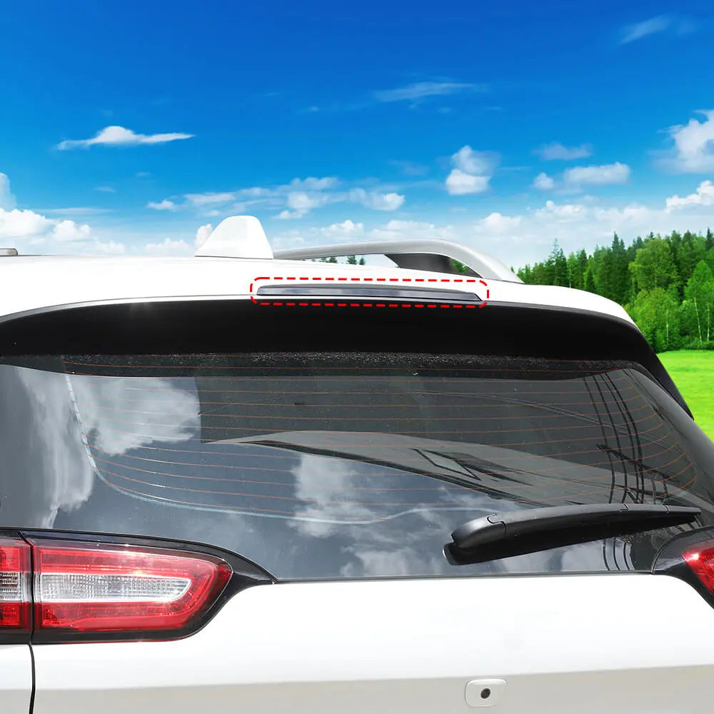 For 2014+ Jeep Cherokee Smoked Black High Brake Light Trim Cover
