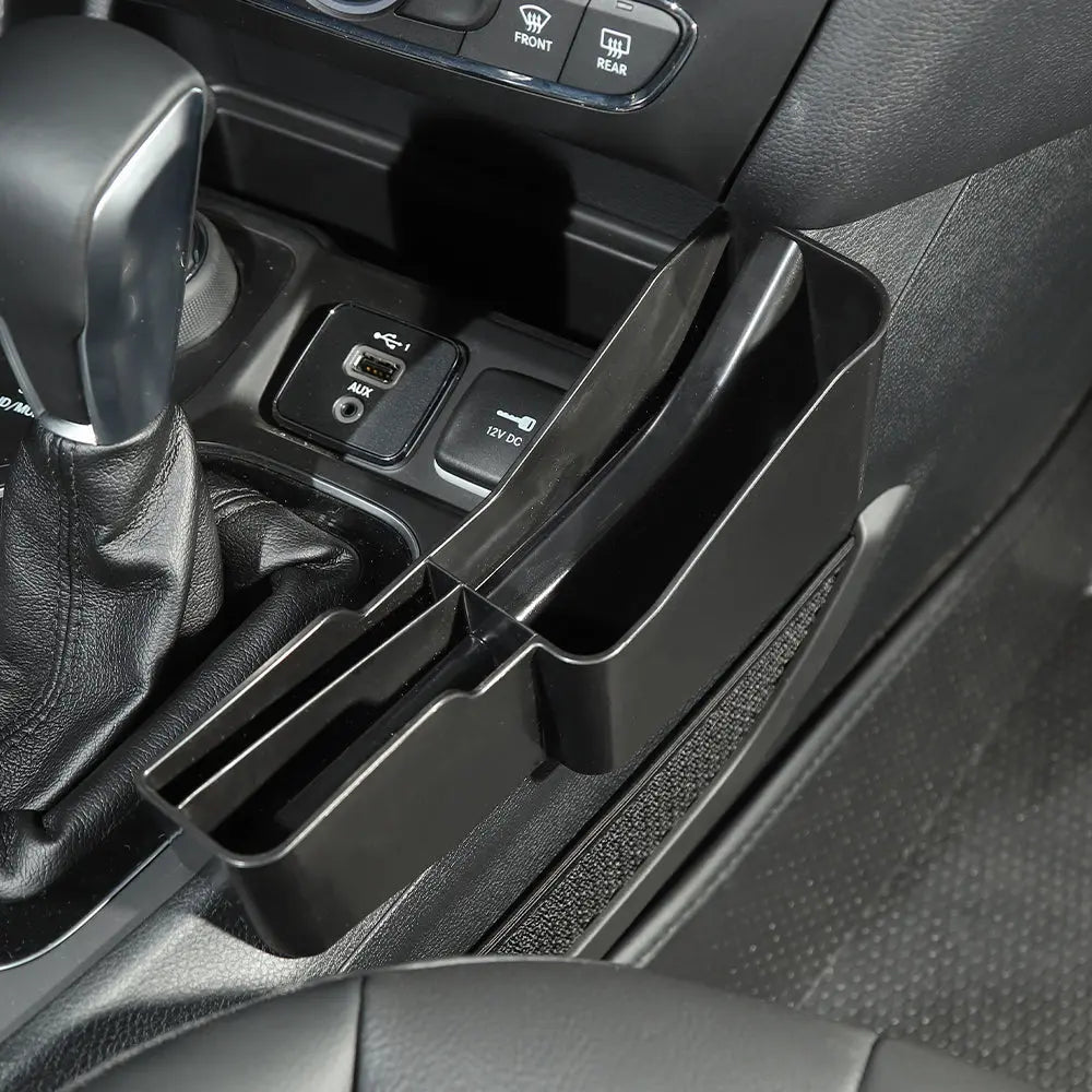 For 2014+ Jeep Cherokee Storage Box Center Console Gear Shift Side Organizer Phone Storage Compartment