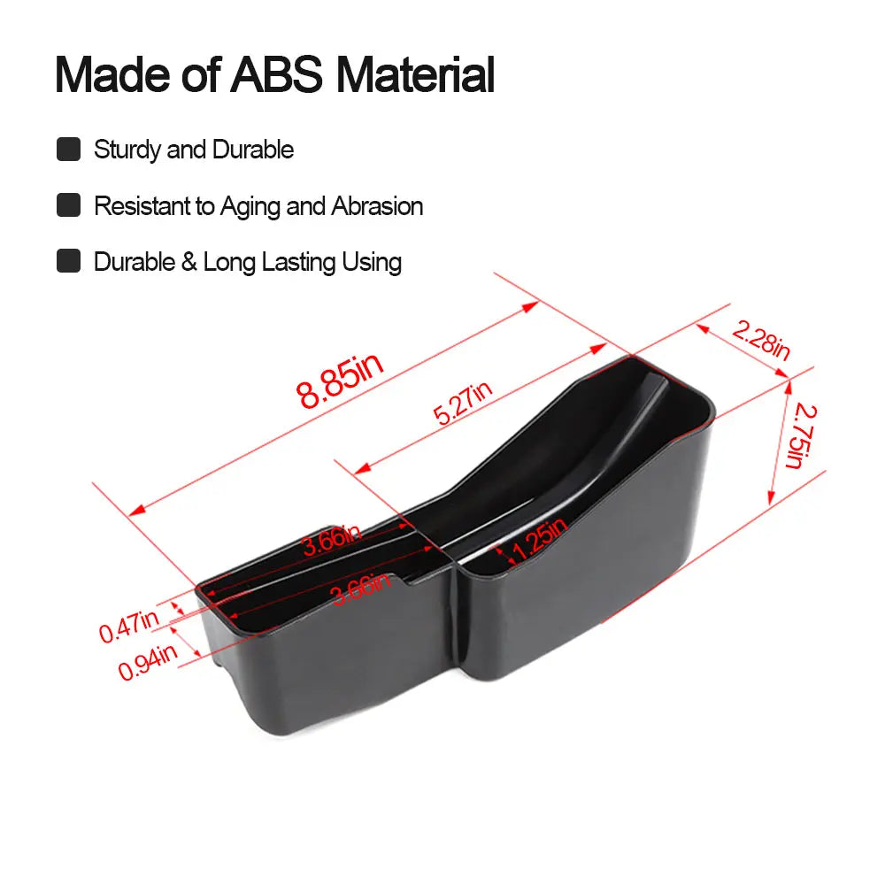 For 2014+ Jeep Cherokee Storage Box Center Console Gear Shift Side Organizer Phone Storage Compartment
