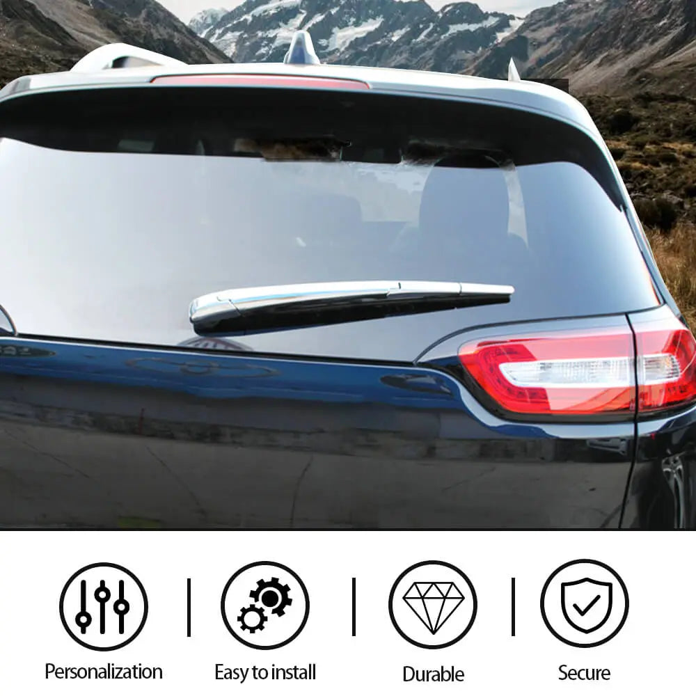 For 2014+ Jeep Cherokee Tail Rear Windshield Wiper Strip Cover Trim