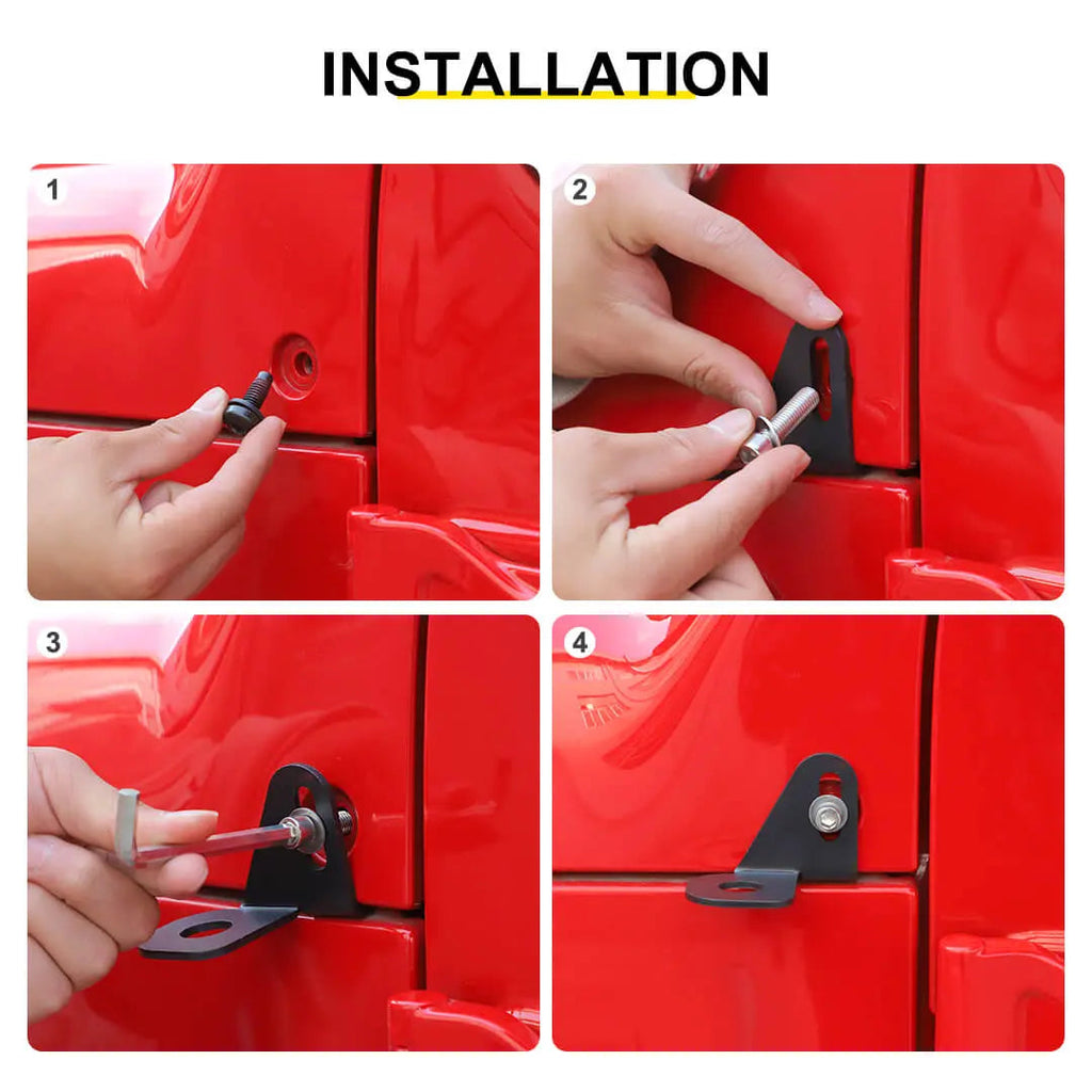 For 2014+ Jeep Wrangler JK JL Side A-pillar Corner Antenna Mounting Bracket Accessories