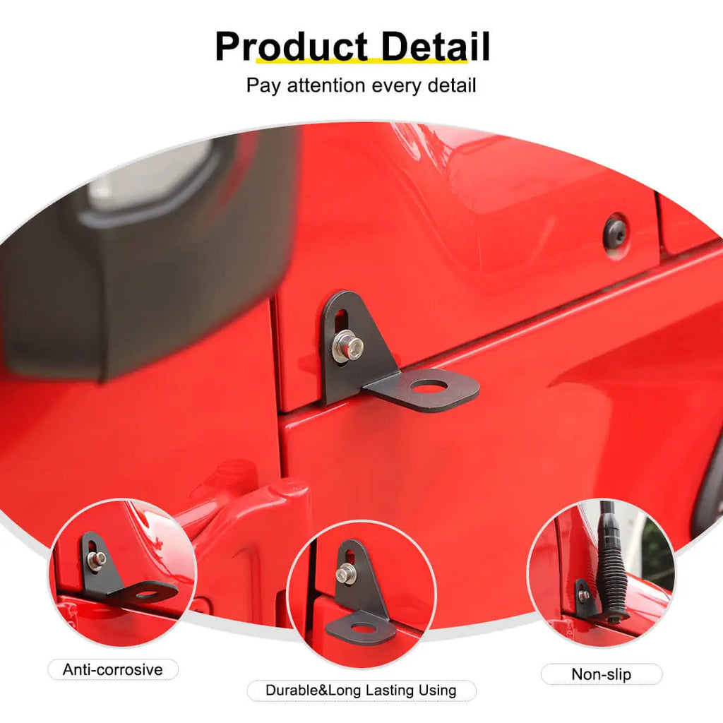 For 2014+ Jeep Wrangler JK JL Side A-pillar Corner Antenna Mounting Bracket Accessories