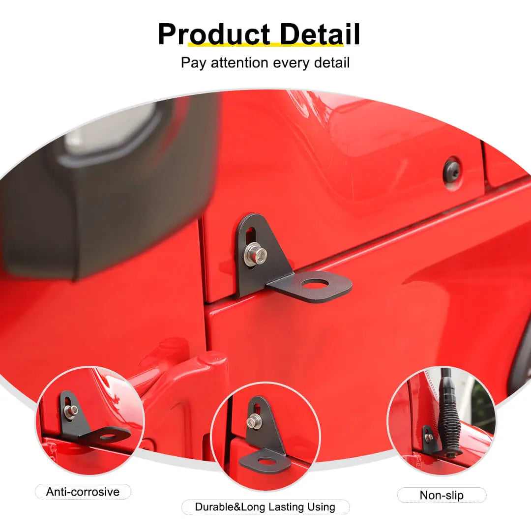 For 2014+ Jeep Wrangler JK JL Side A-pillar Corner Antenna Mounting Bracket Accessories