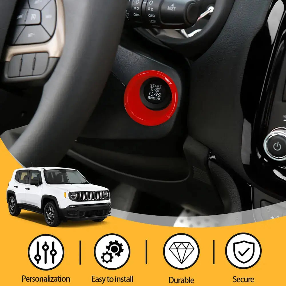 For 2015-2017 Jeep Renegade 12pcs Interior Decor Dash Panel & Console Trim Cover Kit