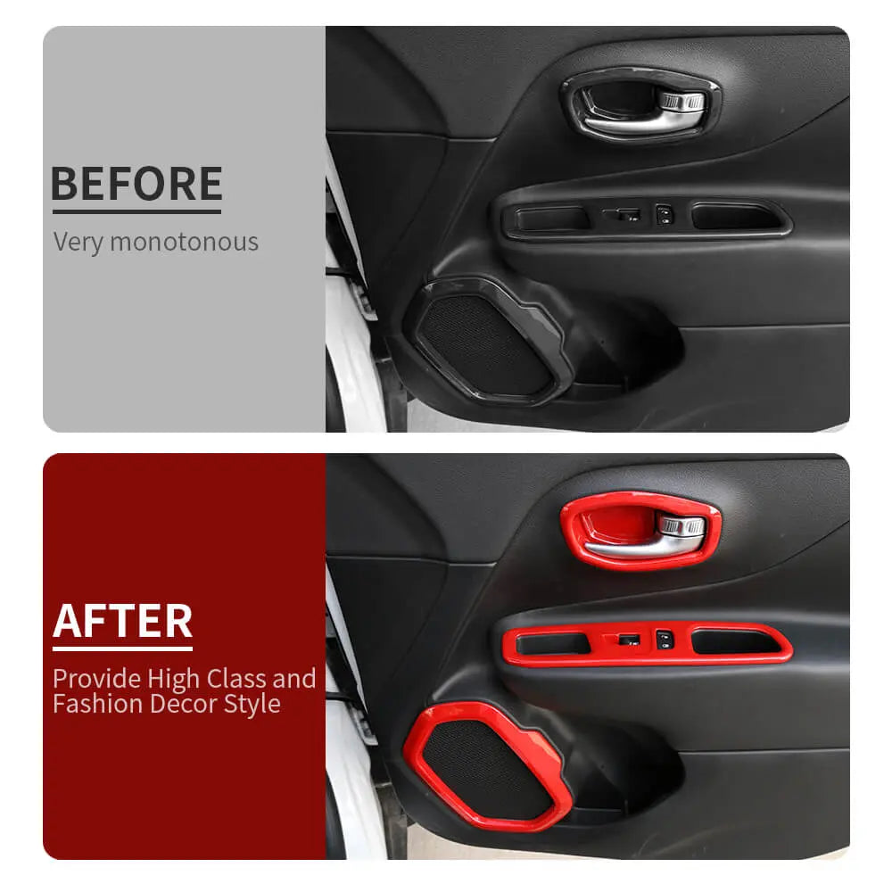 For 2015-2017 Jeep Renegade 31pcs Full Set Interior Decoration Trim Kit Cover