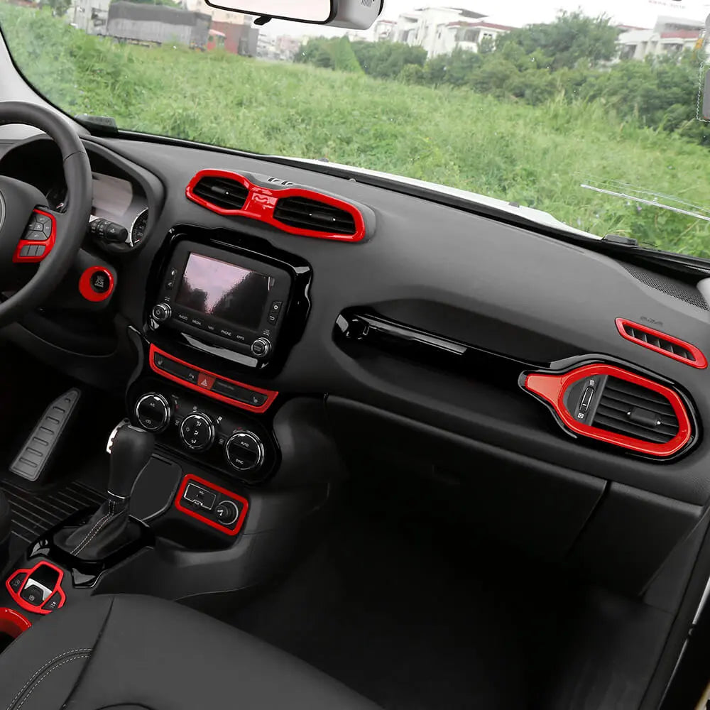 For 2015-2017 Jeep Renegade 31pcs Full Set Interior Decoration Trim Kit Cover