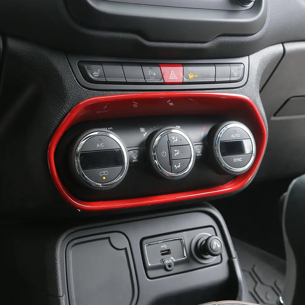 For 2015-2017 Jeep Renegade Air Conditioner Adjust Switch Decor Frame Cover Trim
