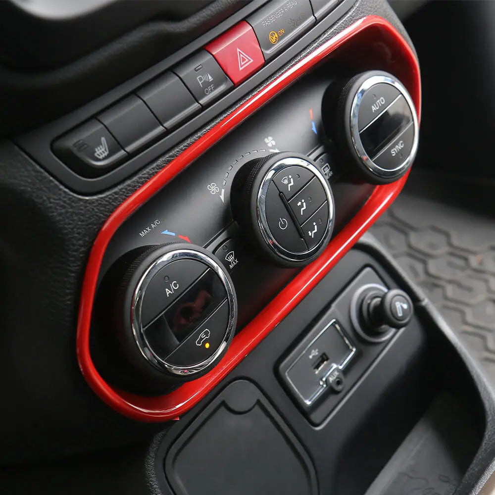 For 2015-2017 Jeep Renegade Air Conditioner Adjust Switch Decor Frame Cover Trim