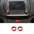 For 2015-2017 Jeep Renegade CD Switch Button Knob Cover Ring Trim