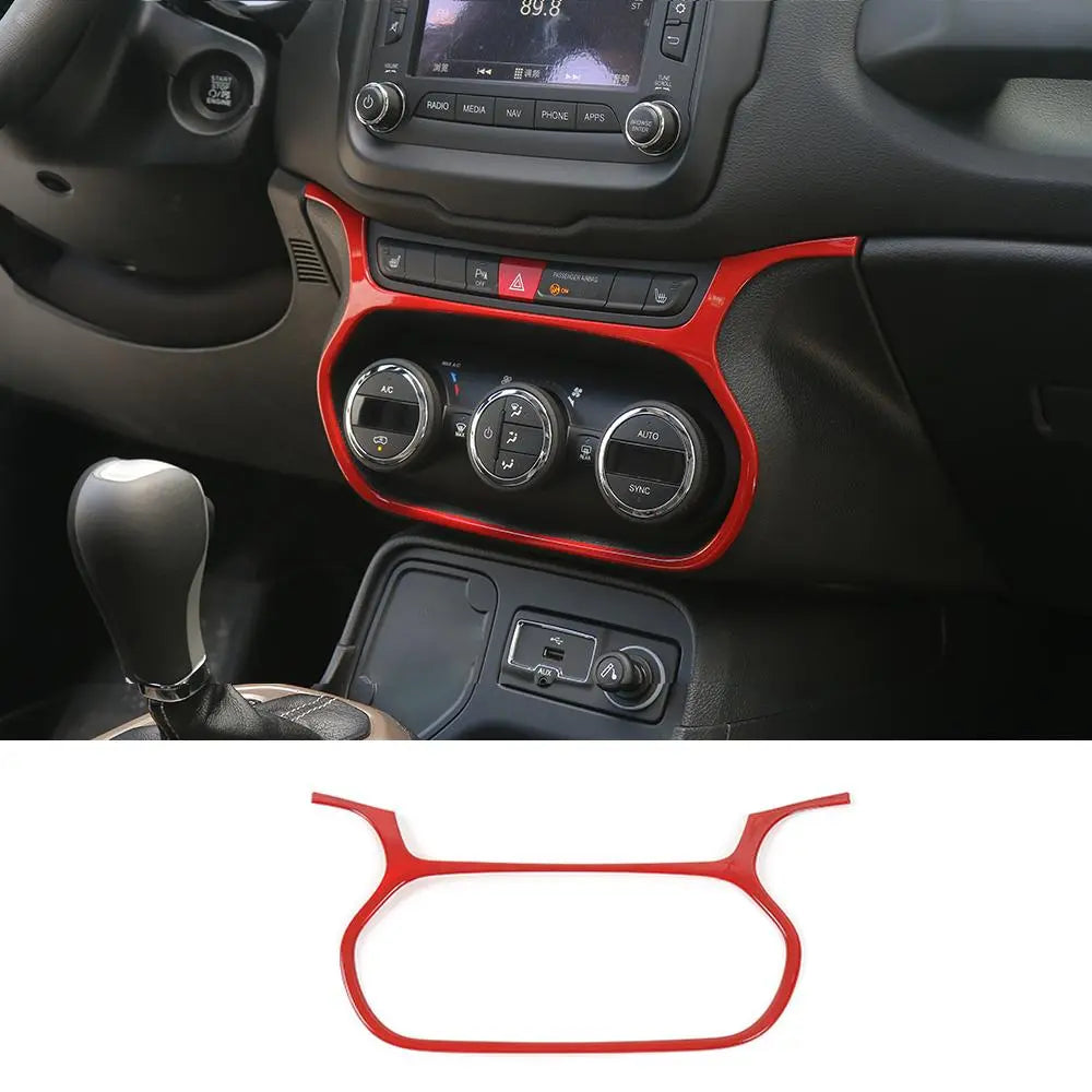 For 2015-2017 Jeep Renegade Car Center Control Air Condition Switch Frame Cover Trim