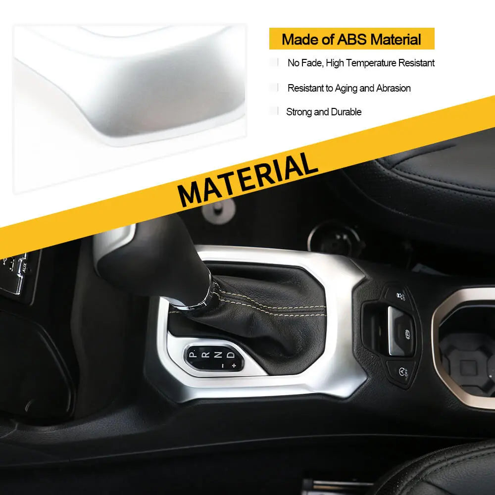 For 2015-2017 Jeep Renegade Central Gear Shift Panel Trim Cover Decor Frame