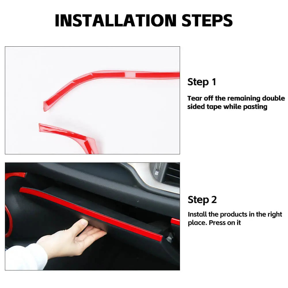 For 2015-2017 Jeep Renegade Dashboard Strip Trim Center Control Decor Cover