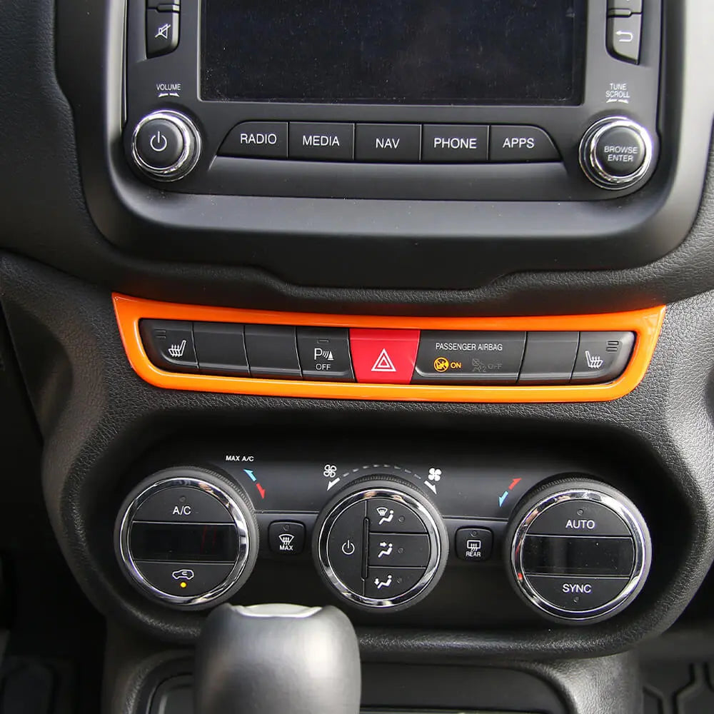 For 2015-2017 Jeep Renegade Emergency Light Switch Frame Decoration Trim