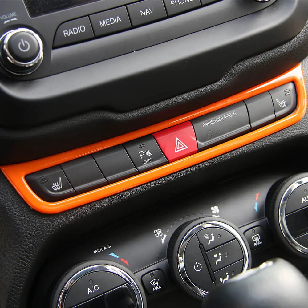 For 2015-2017 Jeep Renegade Emergency Light Switch Frame Decoration Trim