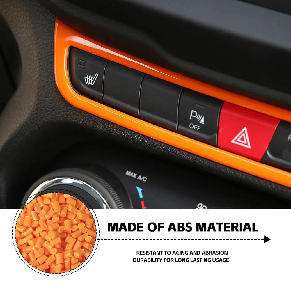 For 2015-2017 Jeep Renegade Emergency Light Switch Frame Decoration Trim