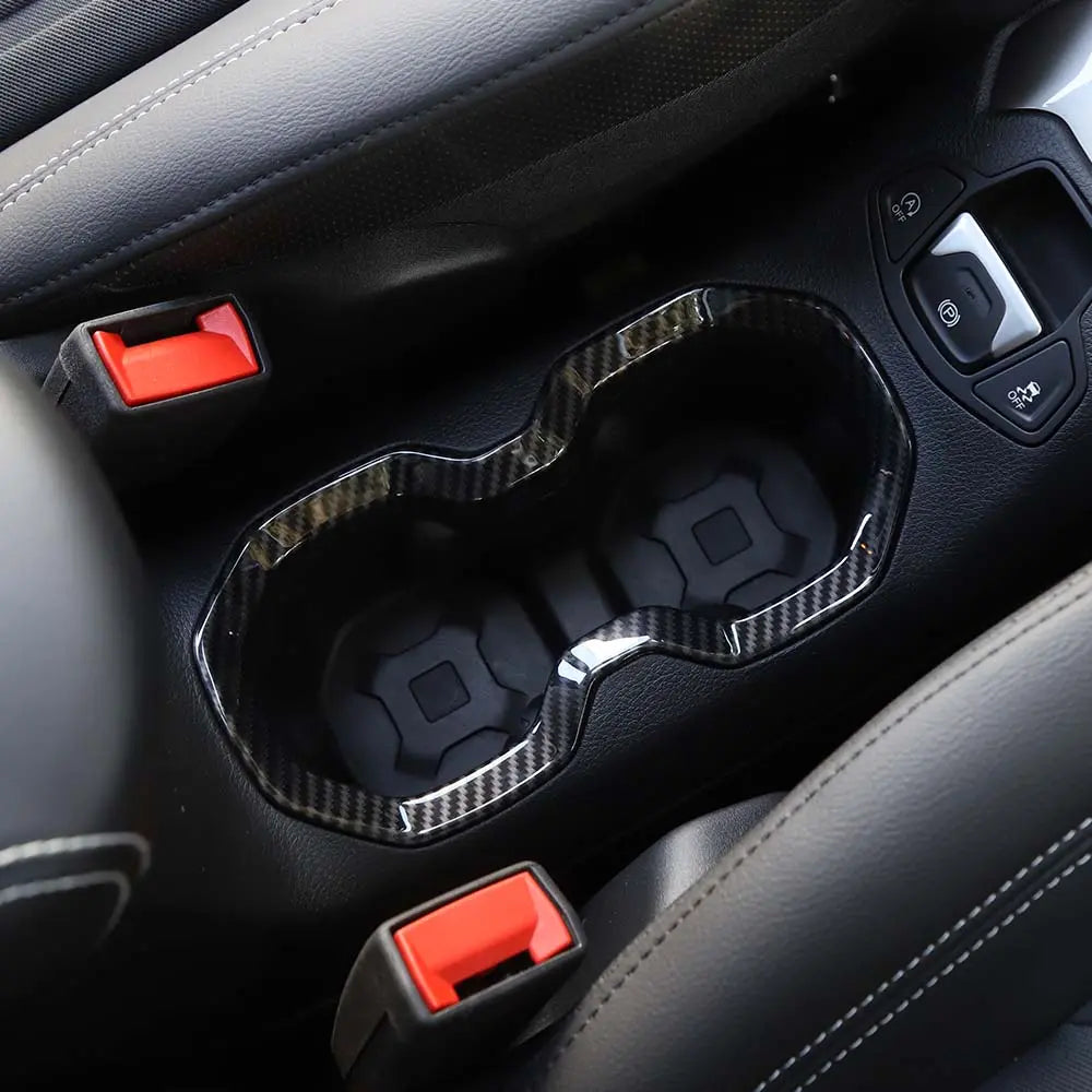 For 2015-2017 Jeep Renegade Interior Front Water Cup Holder Trim Cover Decor Ring