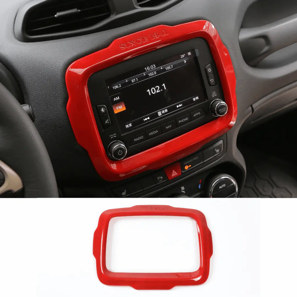 For 2015-2017 Jeep Renegade Navigation Screen Trim Frame GPS Bezel Cover