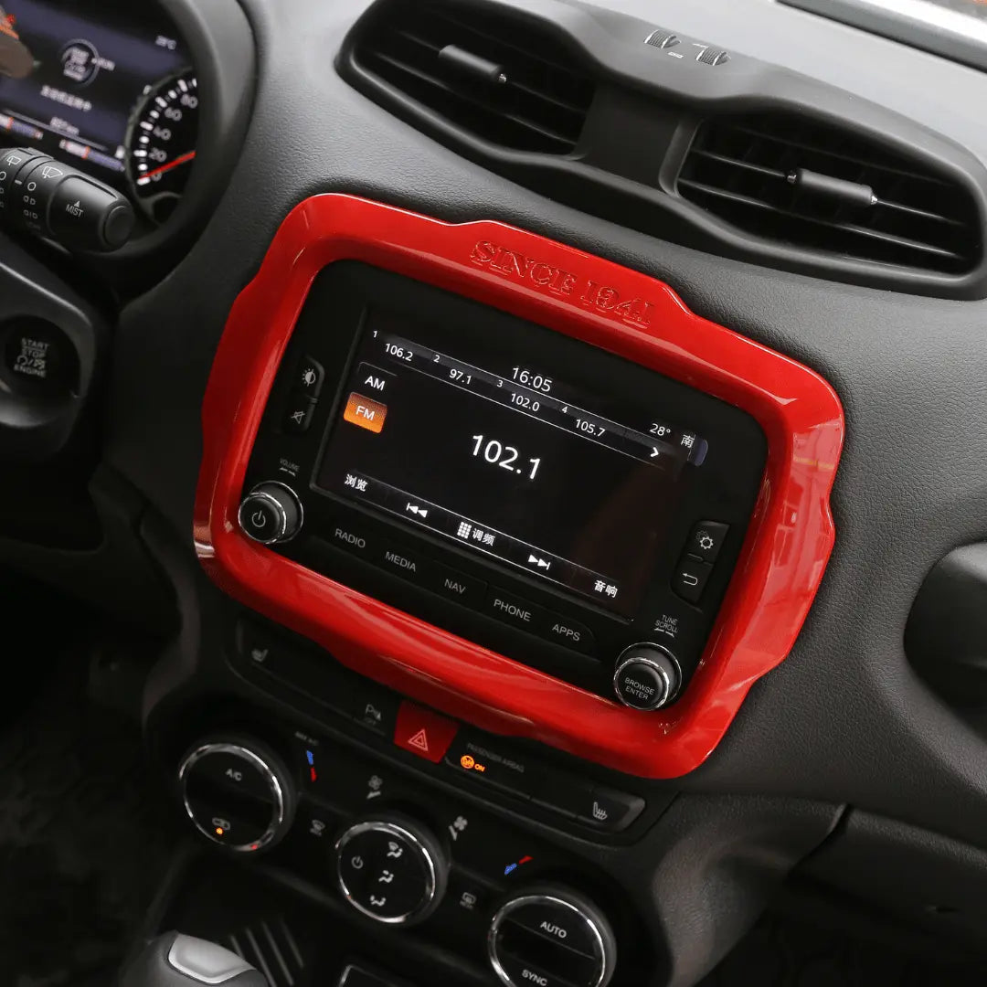 For 2015-2017 Jeep Renegade Navigation Screen Trim Frame GPS Bezel Cover