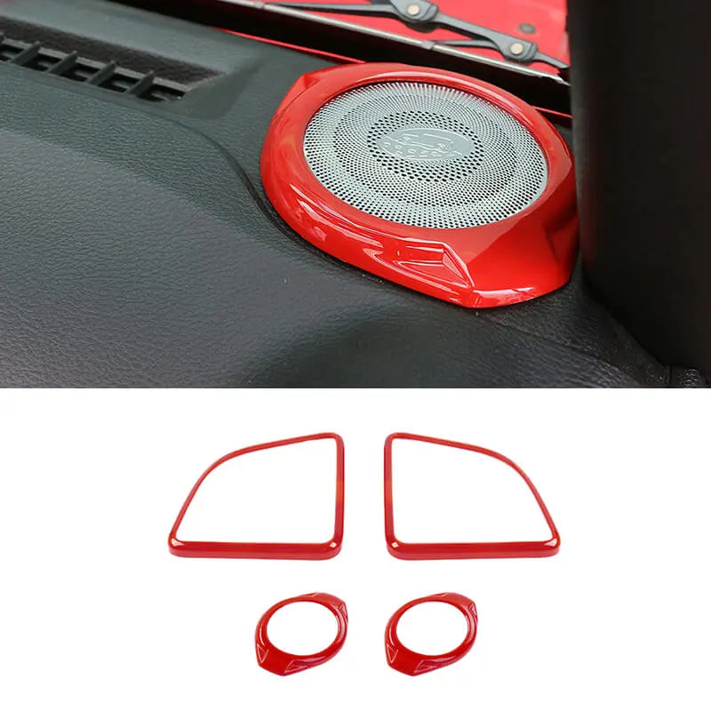 For 2015-2018 Jeep Wrangler JK A-pillar Horn/Roof Horn Trim Ring Cover (4 pcs)
