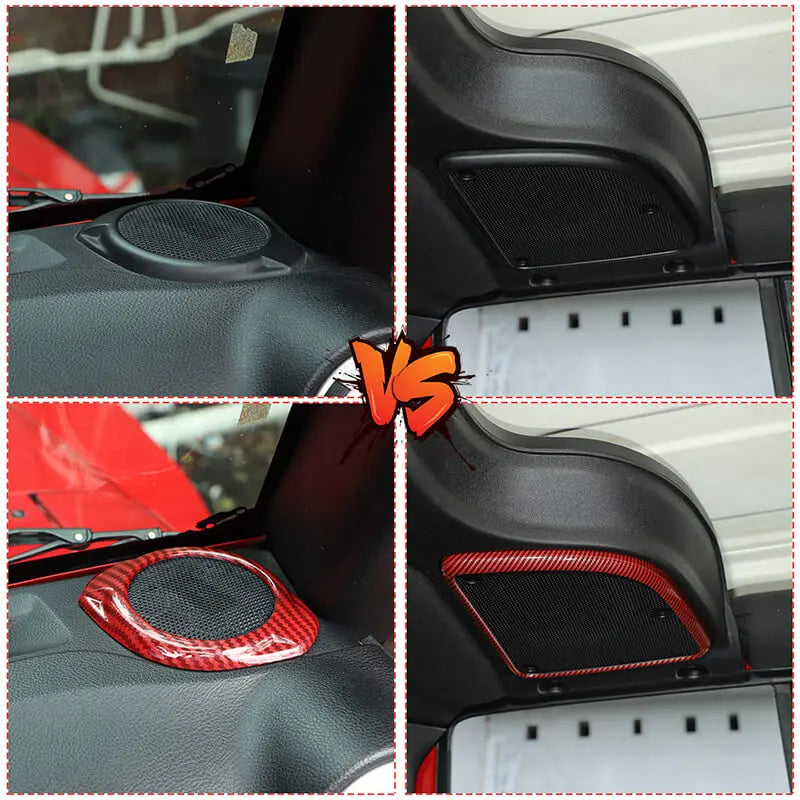 For 2015-2018 Jeep Wrangler JK A-pillar Horn/Roof Horn Trim Ring Cover (4 pcs)