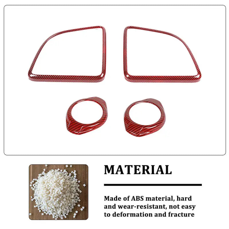 For 2015-2018 Jeep Wrangler JK A-pillar Horn/Roof Horn Trim Ring Cover (4 pcs)