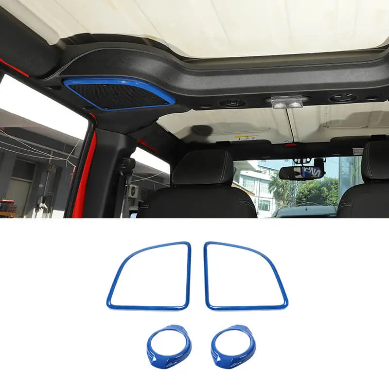 For 2015-2018 Jeep Wrangler JK A-pillar Horn/Roof Horn Trim Ring Cover (4 pcs)