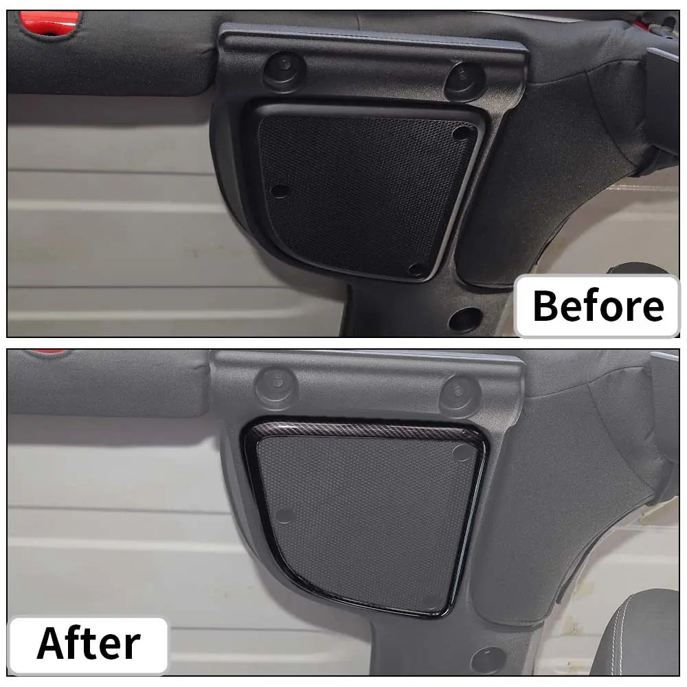 For 2015-2018 Jeep Wrangler JK JKU Car Roof Speaker Cover Frame Trim