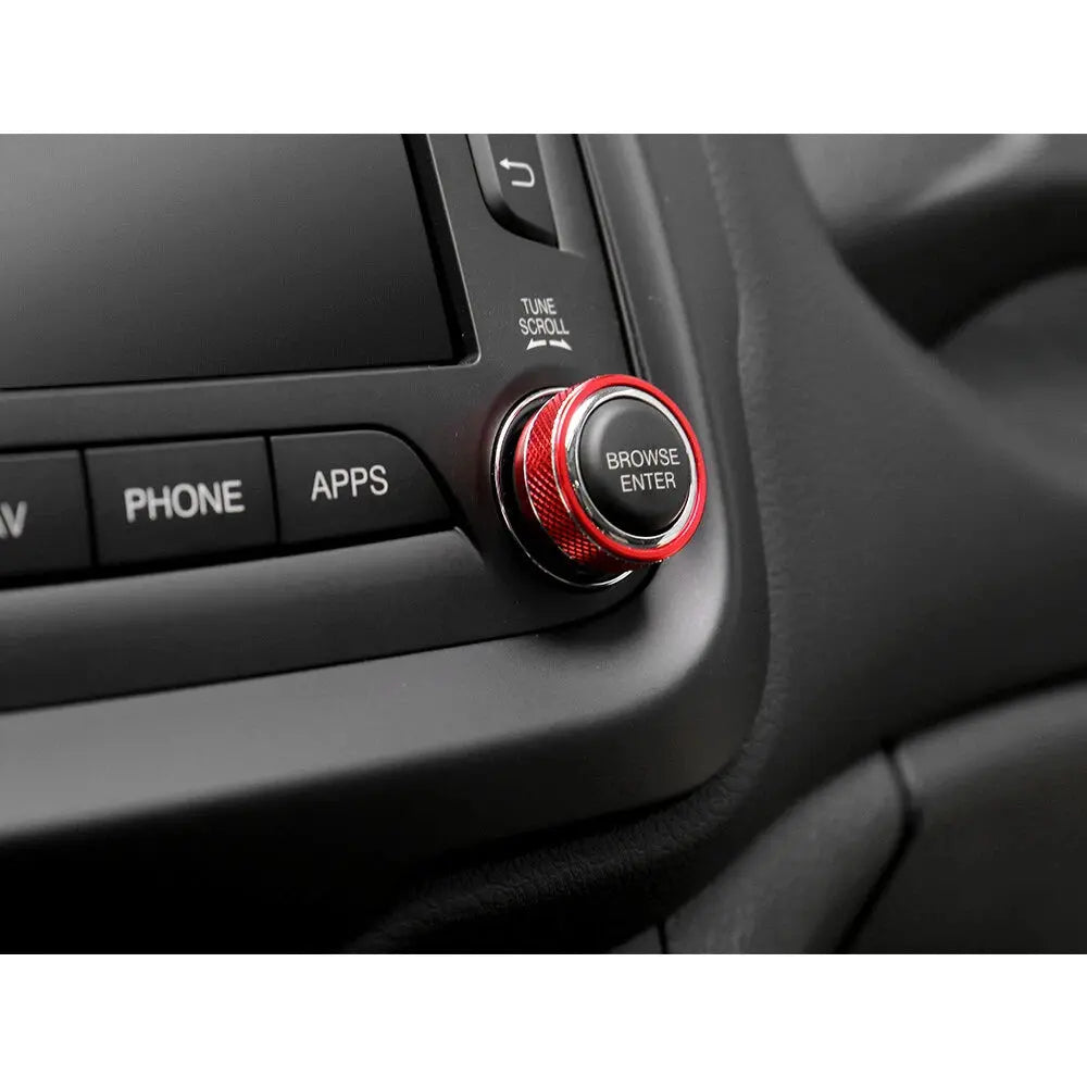 For 2015-2018 Jeep Renegade Audio Switch Knob Ring Cover Trim Frame（Fits 3.5-inch Monochrome Mini Display）