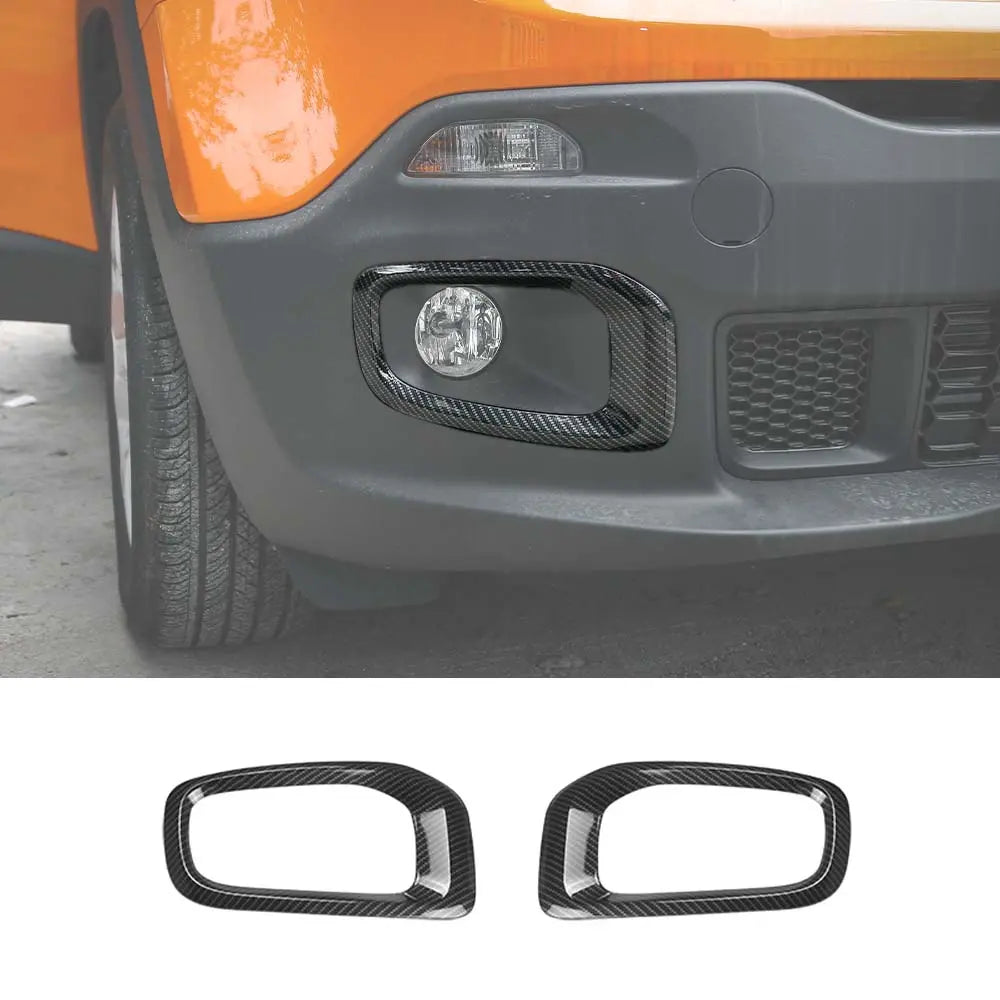 For 2015-2018 Jeep Renegade Front Fog Light Lamp Frame Trim Bezels