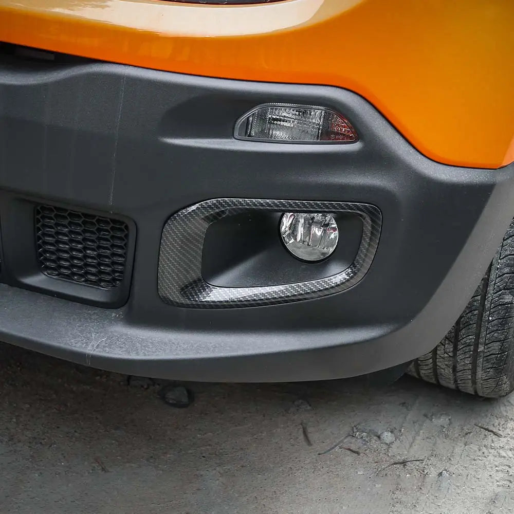For 2015-2018 Jeep Renegade Front Fog Light Lamp Frame Trim Bezels