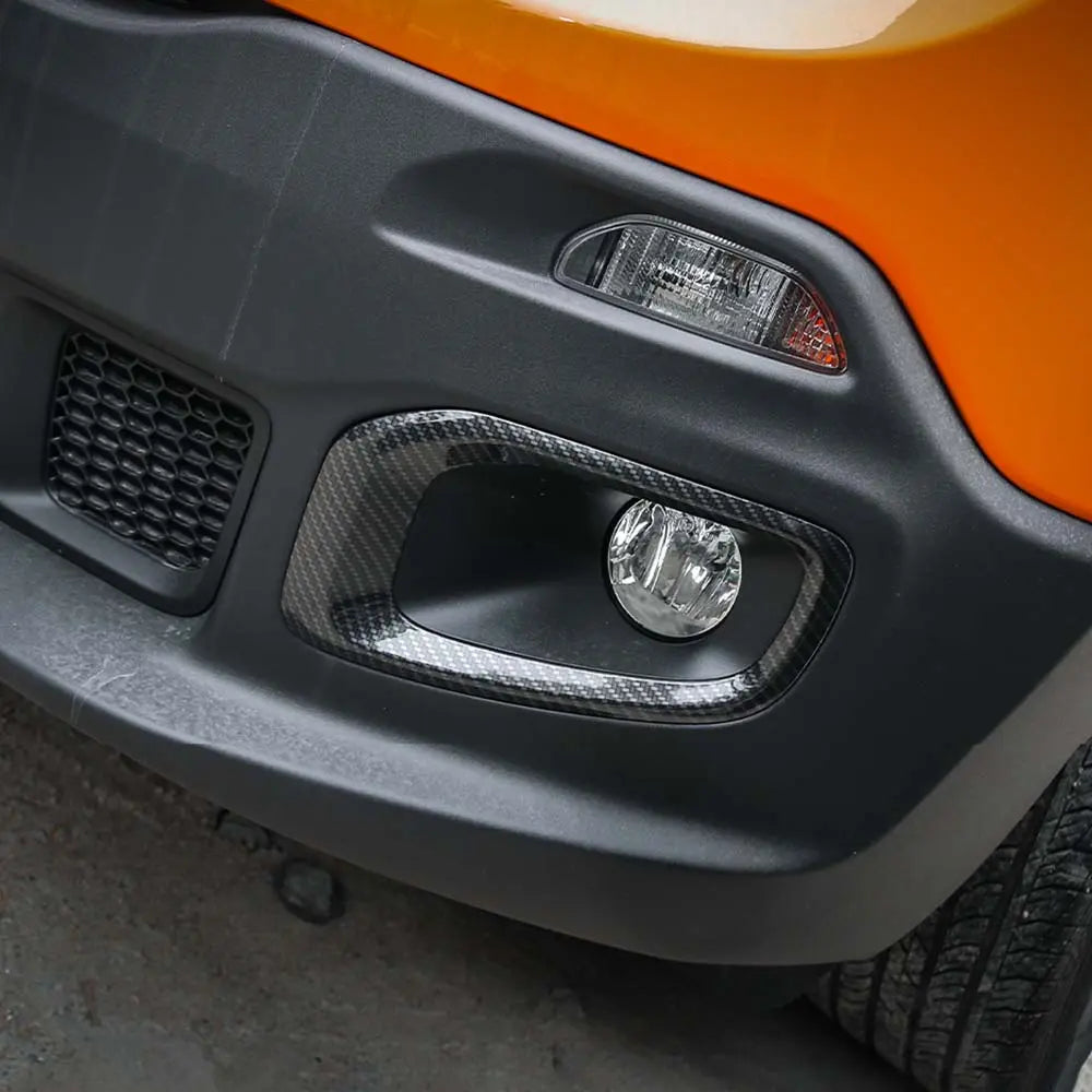 For 2015-2018 Jeep Renegade Front Fog Light Lamp Frame Trim Bezels