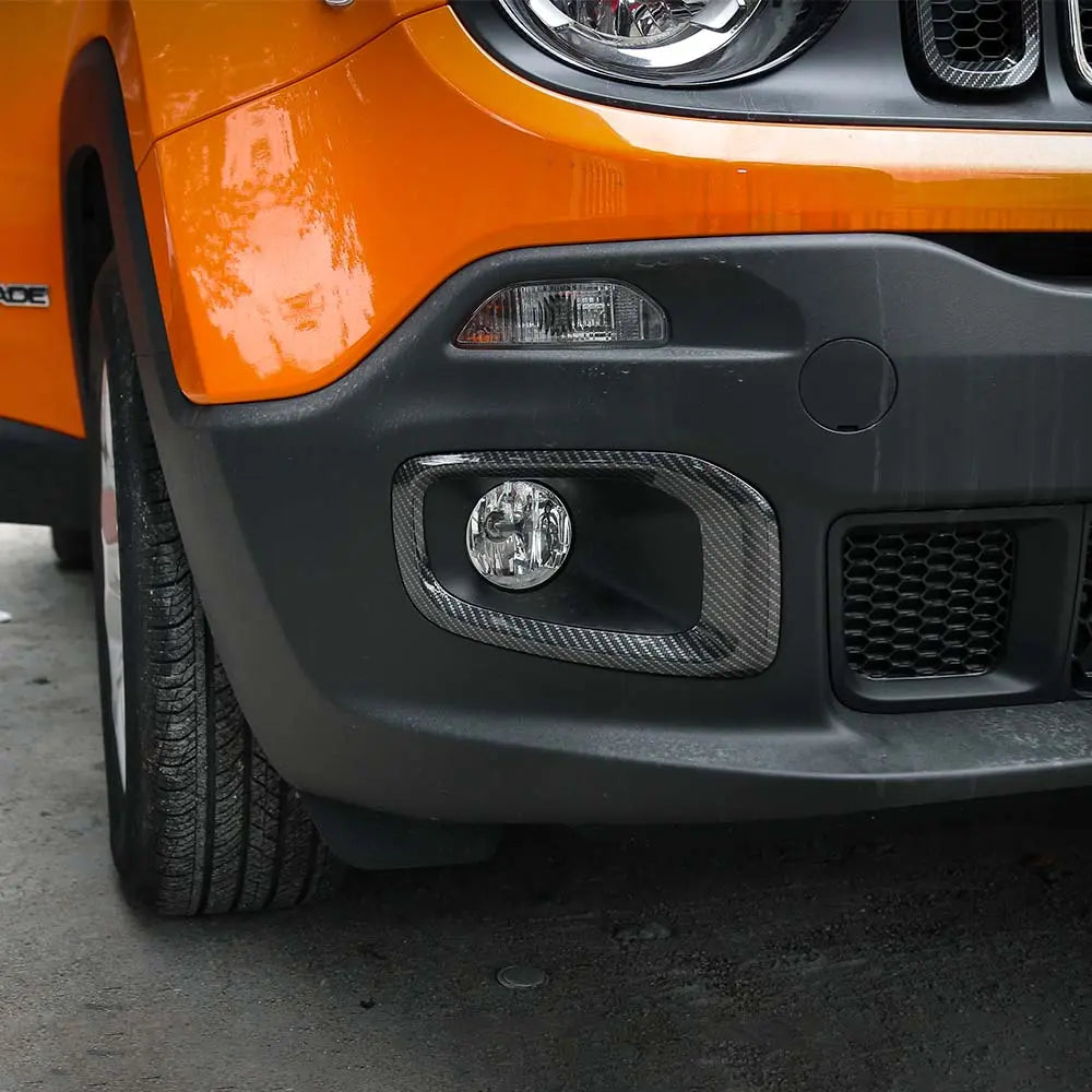 For 2015-2018 Jeep Renegade Front Fog Light Lamp Frame Trim Bezels