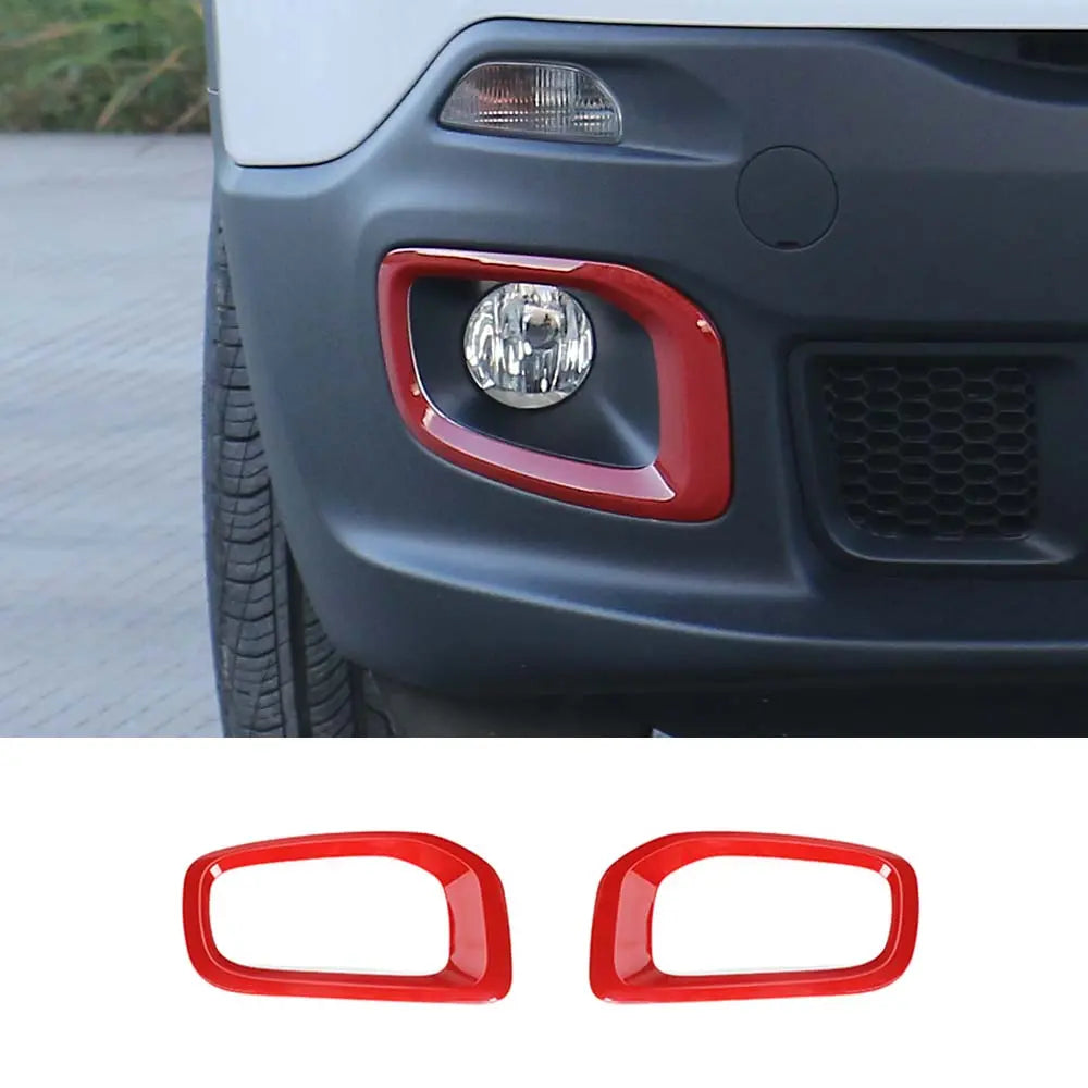 For 2015-2018 Jeep Renegade Front Fog Light Lamp Frame Trim Bezels