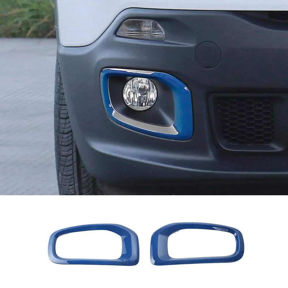 For 2015-2018 Jeep Renegade Front Fog Light Lamp Frame Trim Bezels