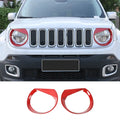 For 2015-2018 Jeep Renegade Front Headlight Angry Eyes Bezels Trim