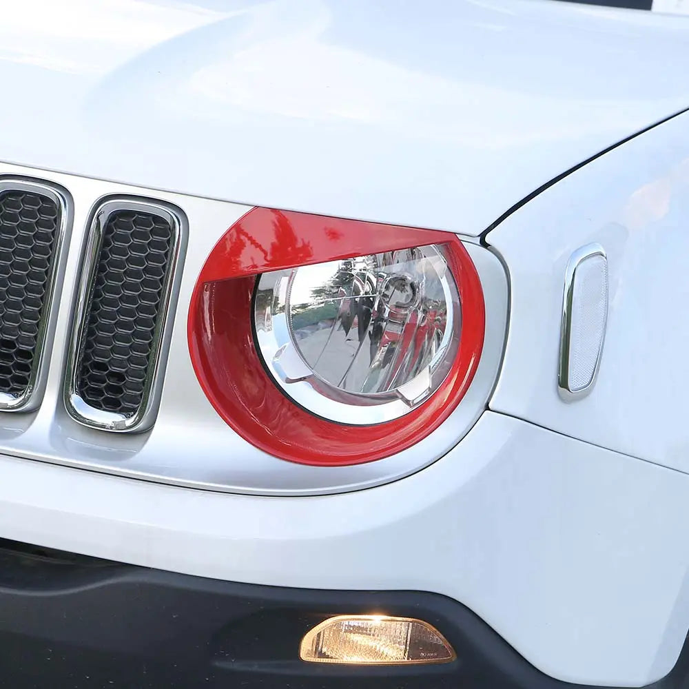 For 2015-2018 Jeep Renegade Front Headlight Angry Eyes Bezels Trim