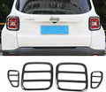 For 2015+ Jeep Renegade Strong Iron Tail Light Rear Taillight Guard (Black)