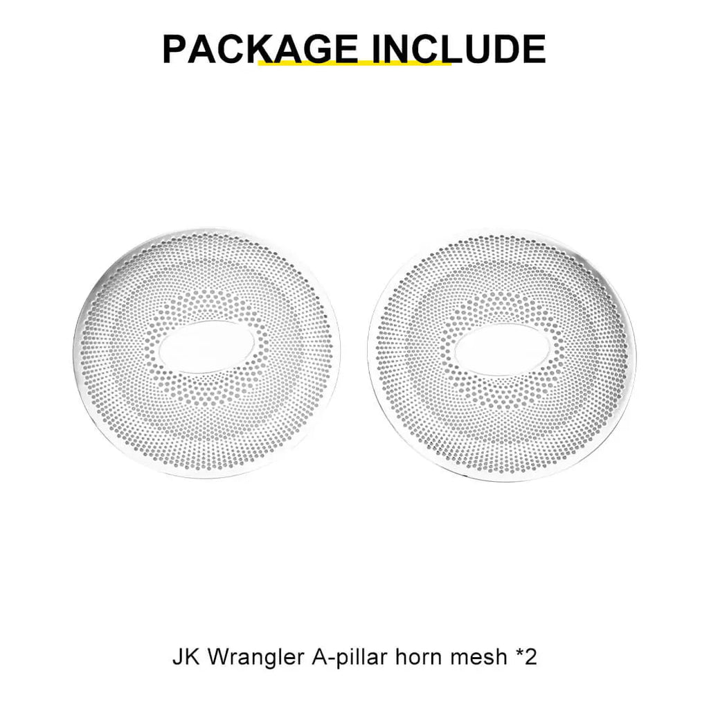 For 2015-2018 Jeep Wrangler JK Interior A-Pillar Speaker Ring Trim Cover (2 pcs)