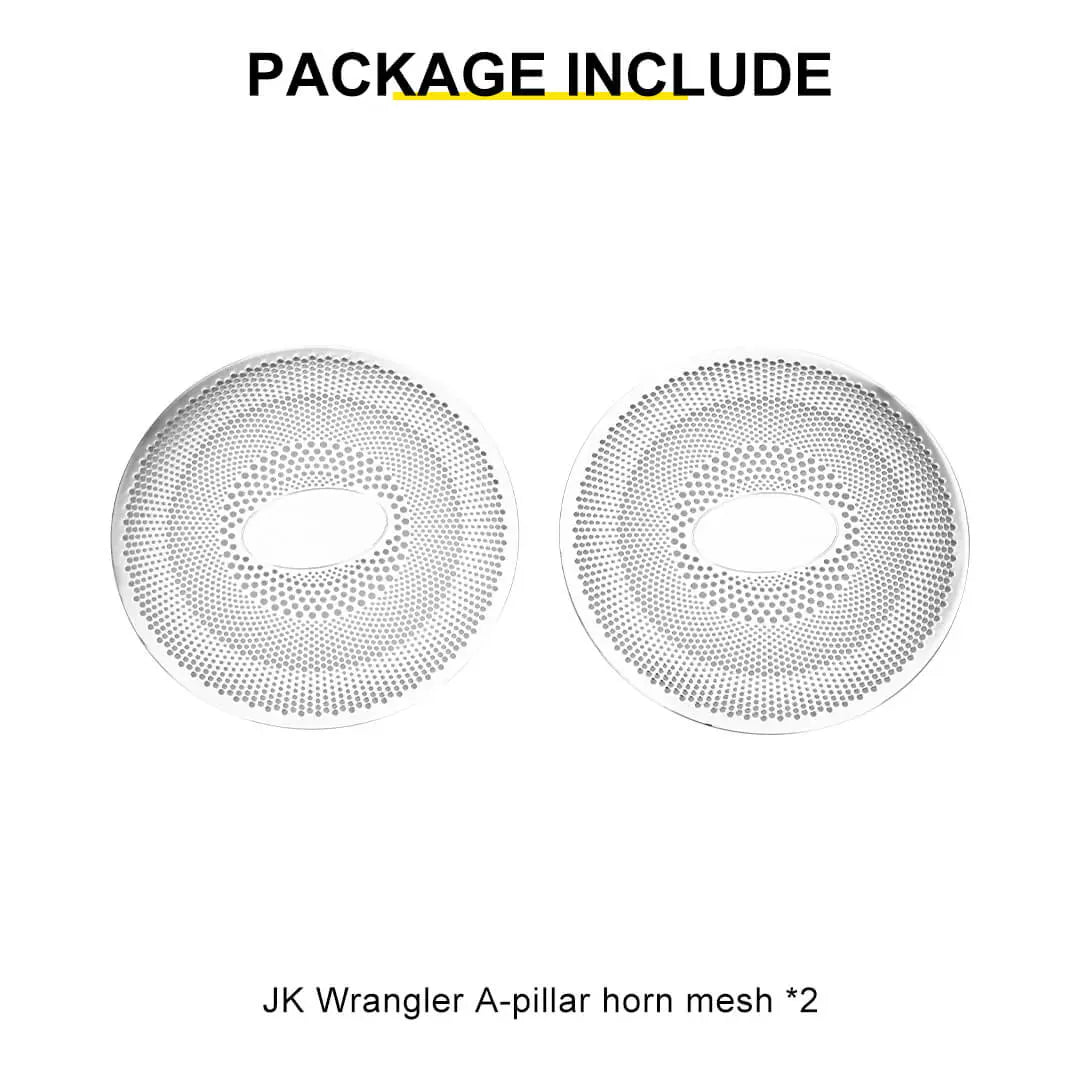 For 2015-2018 Jeep Wrangler JK Interior A-Pillar Speaker Ring Trim Cover (2 pcs)