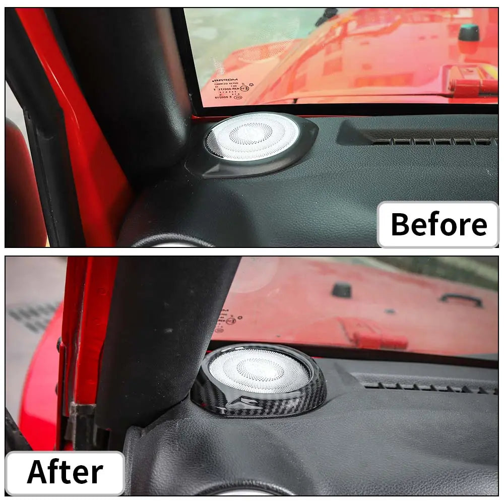 For 2015-2018 Jeep Wrangler JK JKU A Pillar Dashboard Panel Speaker Trim Cover