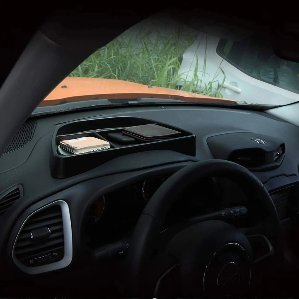 For 2015+ Jeep Renegade Dashboard Organizer Storage Tray Box
