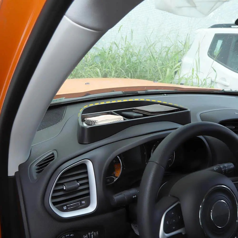 For 2015+ Jeep Renegade Dashboard Organizer Storage Tray Box