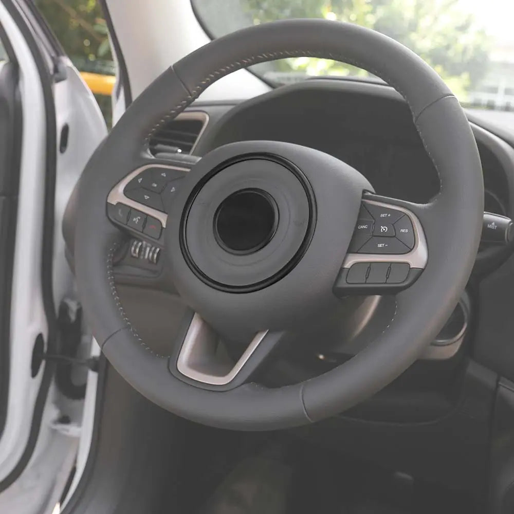 For 2015+ Jeep Renegade/2017-2021 Compass Steering Wheel Center Cover Trim Accessories