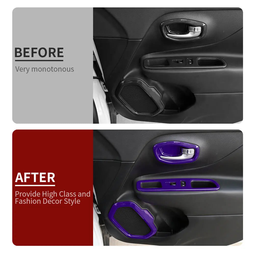 For 2015+ Jeep Renegade 29 x Inner Center Console Door Decor Cover Trim Kit
